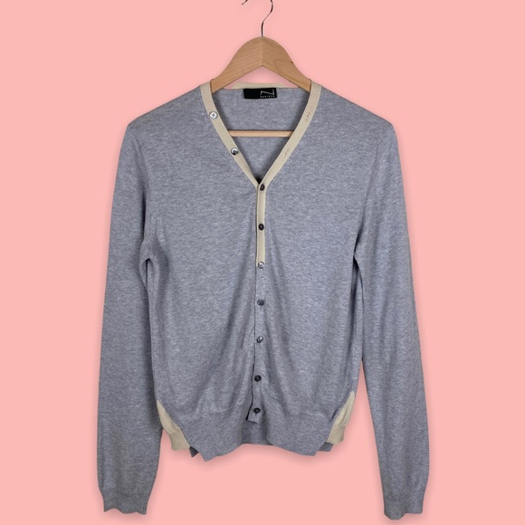 Nanibon Colorblock Button Front Cotton Cardigan - Picture 1 of 10